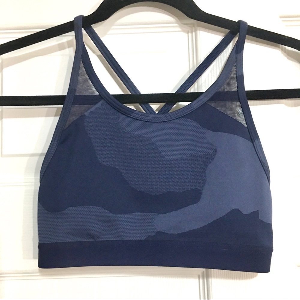 NWOT Aerie Chill Play Move Navy Camo Bra